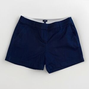 J. Crew Women's Navy Blue Cotton Shorts Size‎ 4, 5" Inseam